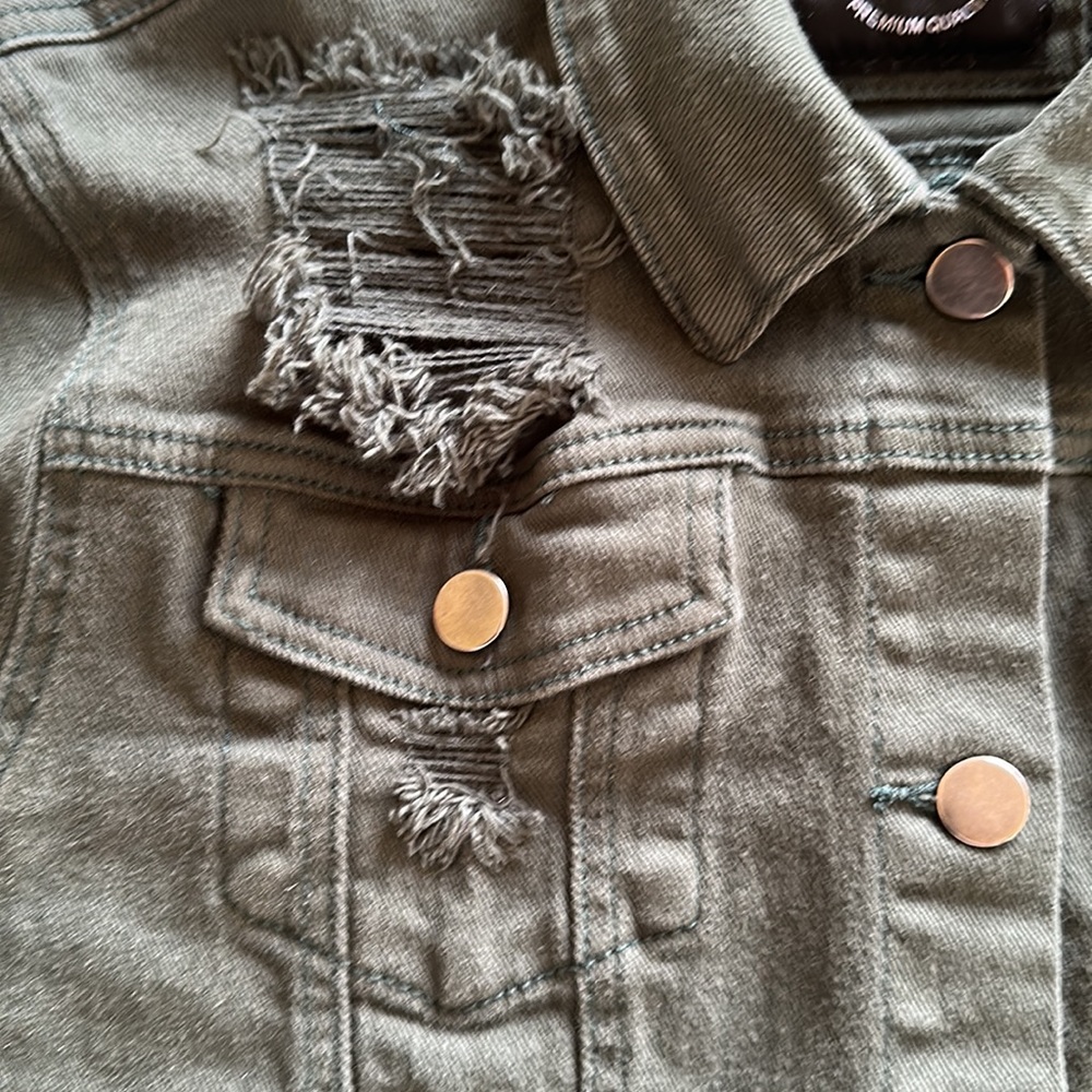 Distressed Jean Jacket* - Picture 2 of 3